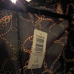 Chain print dress pants